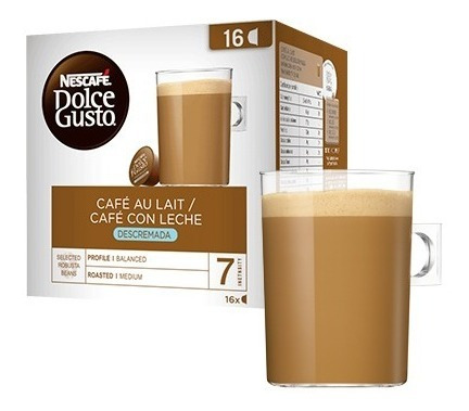 Imagen 3 de 5 de Cápsulas Nescafé Dolce Gusto Café Au Lait Skinny Oficial