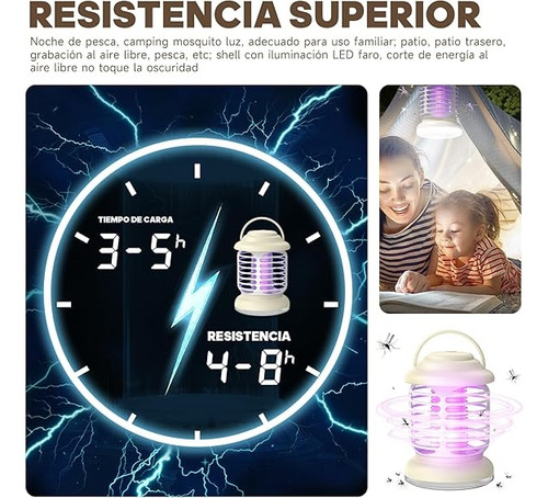 20w Lámpara Para Mosquitos, Bylifity 4200v Matamosquitos Con Luz Led Para Exteriores, Trampas De Mosquitos, Trampa De Moscas, Antimosquitos Electrico Con Enchufe Para Patios Y Jardines