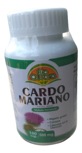 Cardo Mariano 500 Mg 100 Cápsulas - Con Registro Sanitario