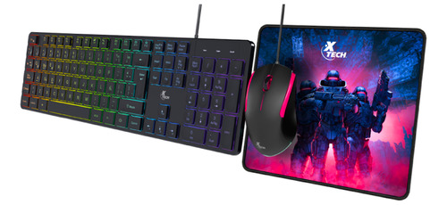 Combo Gaming Mouse + Teclado + Mousepad Led Multicolor