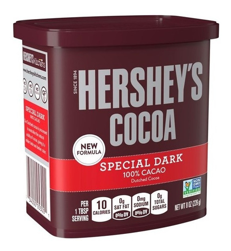 Cocoa En Polvo Hershey's 226g Sin Azucar **importado**