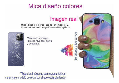 Mica Trasera Diseño Colores/ Vinil Todos Modelos V16