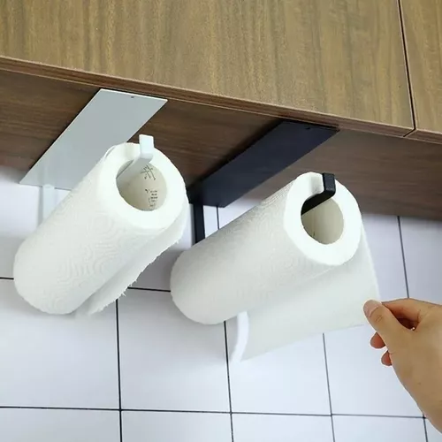 Soporte Porta Rollo Papel Higiénico Adhesivo Pared Baño X10