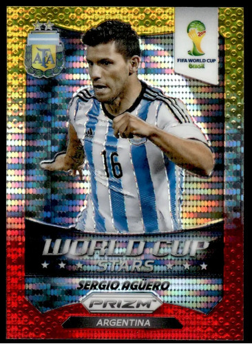 Panini Brasil 2014 Sergio Aguero Stars Prizm