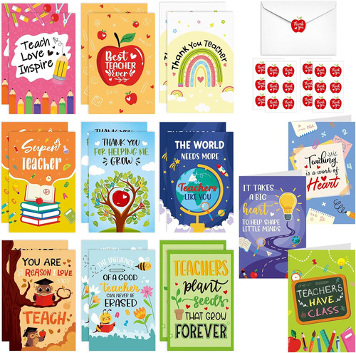 24 Pack Teacher Appreciation Cards,teacher Appreciation Gift