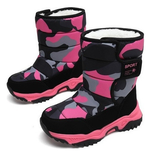 Botas De Nieve For Niños, Zapatos Cálidos De Lana De