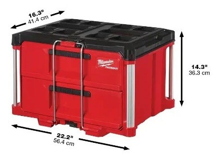 Imagen 6 de 10 de Caja De Herramientas 2 Cajones Packout Milwaukee 4822 8442