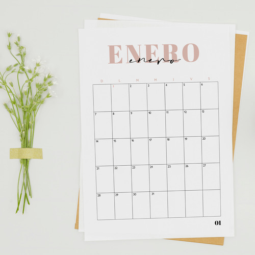 Calendario Imprimible Simple 2024 - Ideal Para  Anotaciones