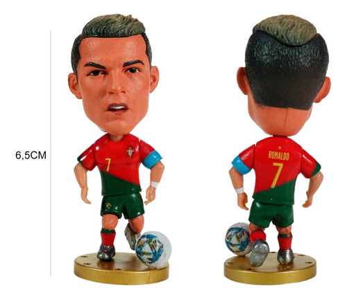 Boneco Miniatura Cristiano Ronaldo 7 Portugal