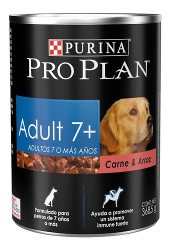 Imagen 1 de 1 de Alimento Pro Plan Adult 7+ En Lata 369g