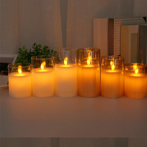 Velas Sin Llama Parpadeantes De 3 Piezas, Votiva Para Claro