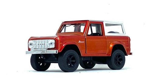 Miniatura Carro Ford Bronco 1973 Just Trucks 1:32 Jada Toys Cor Laranja