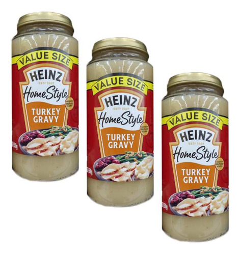 3x Heinz Home Style Turkey Gravy / Con Pavo Real
