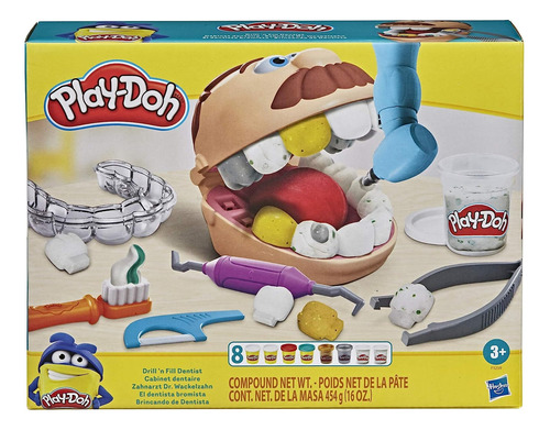 Massinha Play Doh Brincando Dentista 18 Peças Hasbro