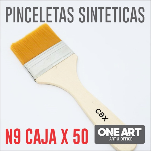 Pinceleta Sintetica Cbx Acrilico Oleo Barnices N9 Caja X 50