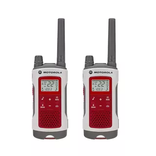 Radios Motorola T482 Recargables De 2 Vías Radio Fm Y Hasta 56km De Alcance Resistentes Al Agua Comunicación Privada Con 22 Canales Y 121 Códigos Linterna Manos Libres Control De Volúmen