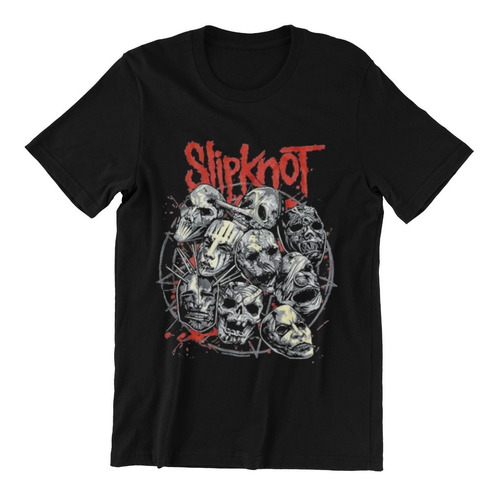 Polera Unisex Slipknot Metal Musica Rostro Estampado Algodon