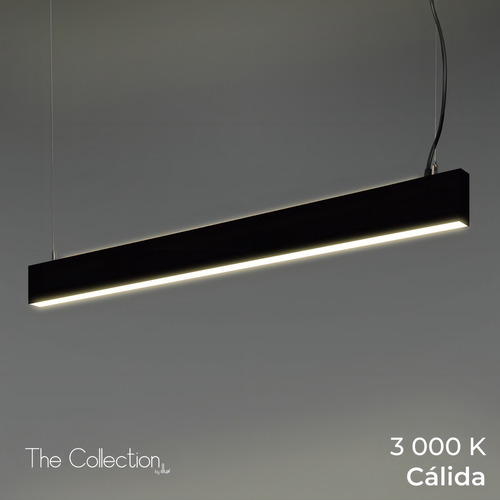 Lâmpada LED suspensa de 40 W, moderna, 120 cm, luz quente, Tl-1340, cor preta