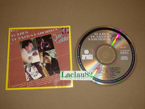 Juan Gabriel 15 Años De Exitos Rancheros 1986 Ariola Cd