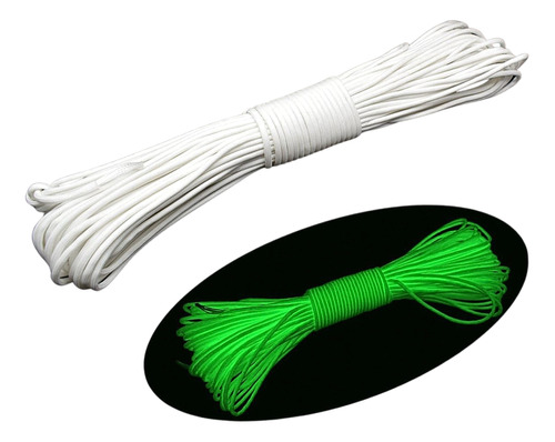 20 Metros Paracord Cuerda Tipo 3 Glow Brilla En La Oscuridad