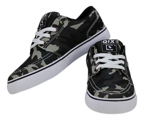 tenis qix camuflado preto