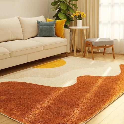 Alfombra Decorativa Para El Hogar, Color Simple, Nórdico, Vi