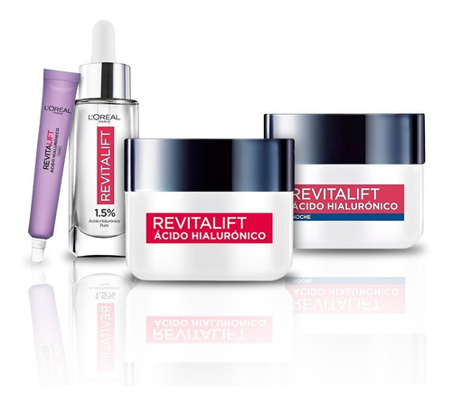 Loreal Revitalift Combo Kit Crema Dia + Noche + Serum + Ojos