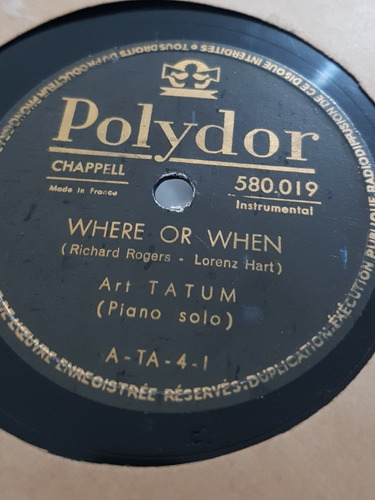 Art Tatum 78rpm Polydor