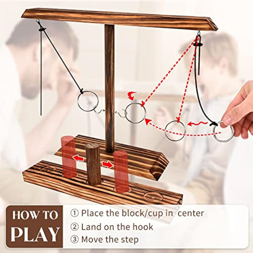 Juego De Lanzamiento De Gancho Y Anillo De Mesa