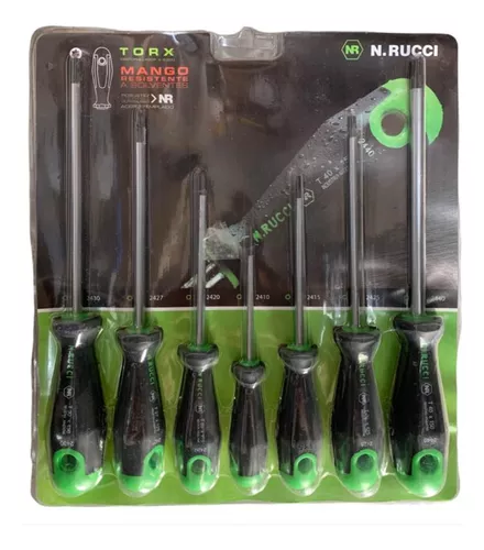 Juego Destornilladores Torx Rucci 7 Piezas Nacionales R3