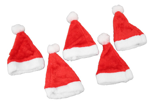 Gorro De Papá Noel Navideño Para Mascotas, 5 Piezas, Con Ban