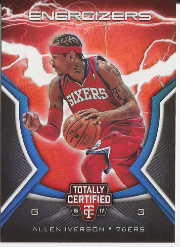 2016-17 Totally Certified Allen Iverson Energizers Red /199