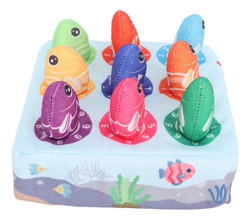 Juguete De Pesca De Tela Para Niños, Número, Color A Juego,