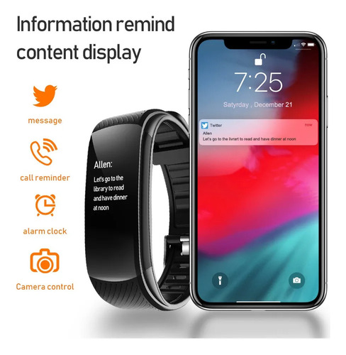 Pulsera Con Tensiómetro Y Sensor De Frecuencia Cardíaca.