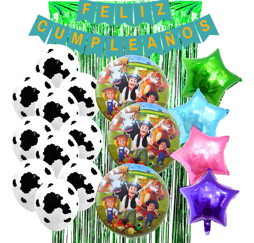 Combo Kit Deco Fiesta Globos Granja De Zenón 2