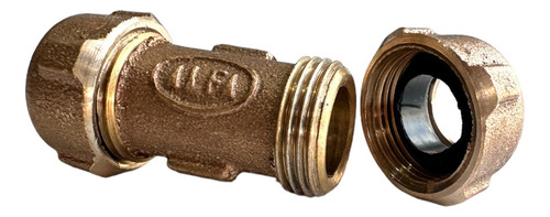 Cople Compresion 1/2'' Bronce Para Reparar Tubos Kitec,cobre