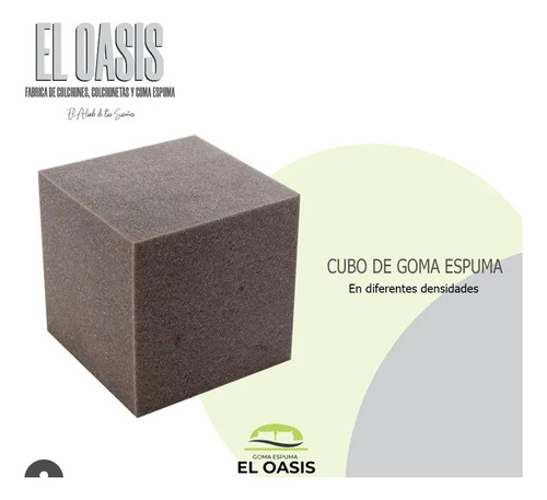 Goma Espuma Gris El Oasis 100x195x5  Pulgadas