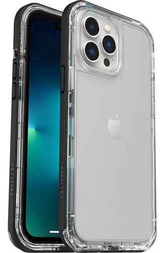 Funda Para iPhone 13 Pro Max 6.7 Transparente Bordes Negros