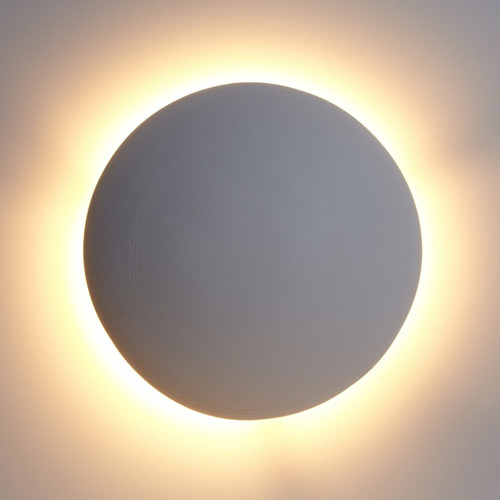 Arandela Led Eclipse 12w Luz Indireta Luz Amarela 3000k Ip65 Cor Branco 110V/220V