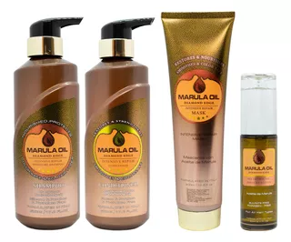 Kit Marula Oil Lujo Shampoo + Enjuague + Mascara + Aceite