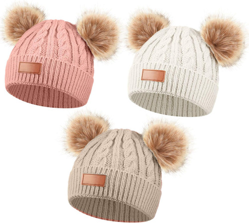 Gorro Con Pompón De Invierno Para Niños Gorro De Esquí De Pu