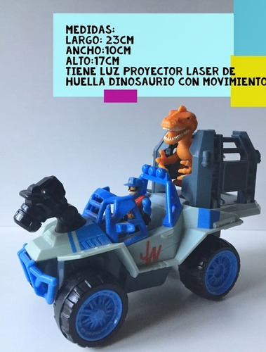  Jeep Con Dinosaurio Hasbro C/spot C/luz De Huella Dino!!!