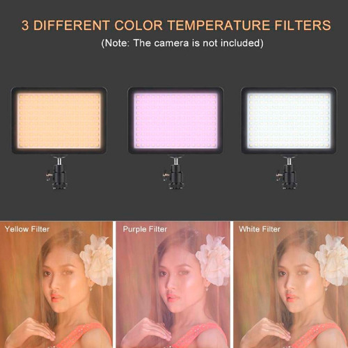 Foco Led De 160 Luces Para Fotografía Y Videos | Filtros +