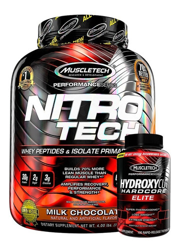 Hydroxycut 100caps + Proteina Nitro Tech 4 Lb Muscletech