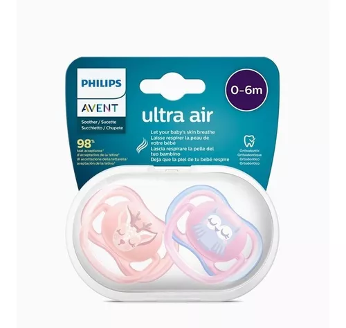 Chupete Avent Ultra Air Happy Plain 6-18 Meses, Avent Sin categoría -  Estilo Salud