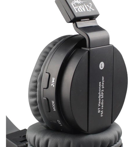 Fone Favix B08 Sem Fio Bluetooth C/ Radio Fm Mega Bass P2 Sd Cor Preto