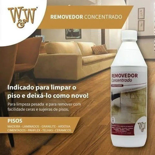 Removedor De Cera Pisos De Madeira Laminado W&w 1 Lt Tacos