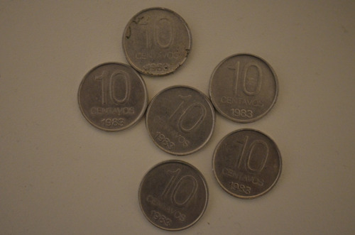 Monedas Argentinas 10 Centavos Año 1983-85-86-87-88