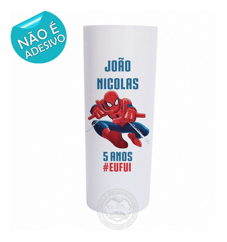 Imagem 3 de 3 de 30 Copos Personalizados Long Drink 320ml Homem Aranha