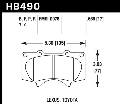 Pastilla De Freno Del Hawk Fortuner/kavak/revo/4runner20/fj